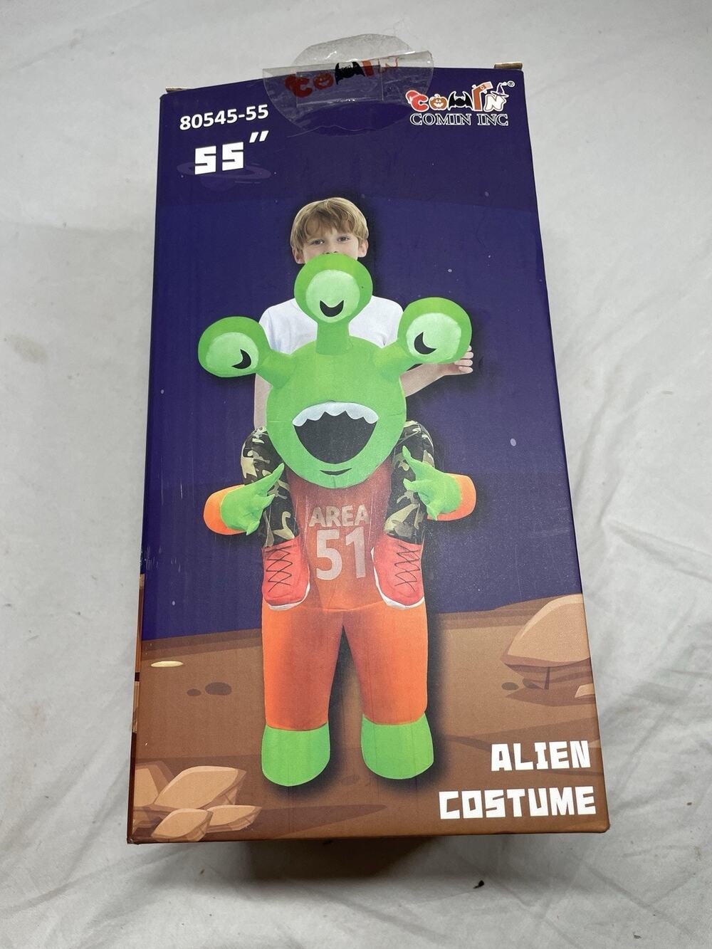 Halloween Inflatable Alien Costume Kids Cosplay Costumes Funny Ride on 4-6 Yrs